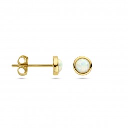 Gold Damen Ohrstecker echt Opal 585 Gold