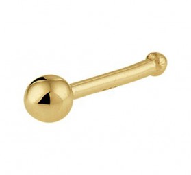Gold 585 Nasenpiercing Nasenstecker Piercing Stecker mit Kugel