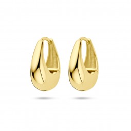 Creolen Tropfen Ohrringe Goldplattiert 925 Sterlingsilber