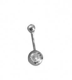 Echt Gold 585 14 Karat Piercing Weissgold Bauchnabelpiercing
