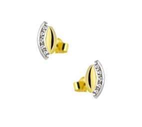 Damen-Ohrstecker Bicolor 585