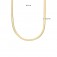 Schlangenkette 3 Micron vergoldet 925 Silber Flach