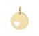 Damen Anhänger mit ausgestanzter Herz Gravurplatte rund 585 Gold
