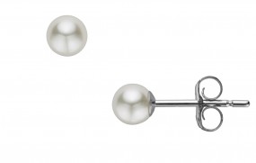 Damen Ohrstecker Süßwasser-Zuchtperlen 585 Gold Weißgold