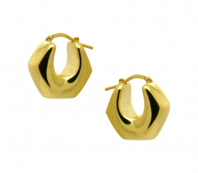 Creolen Eckig 585 Gold Damen Creolen