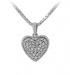 Anhänger Herz 585 Gold Weißgold