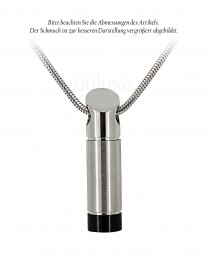 SOS Kapsel Edelstahl Anhänger PVD schwarz