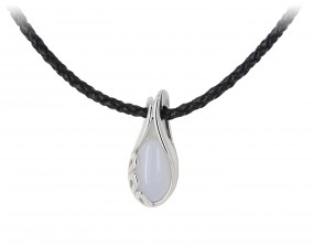 Quarz Anhänger hellblau 925 Silber