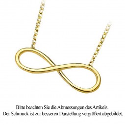 Unendlichkeit 14k 585er Gold Halskette