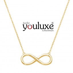 infinity damen collier 925 silber vergoldet ohne stein
