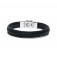 Armband Edwin S Leder Schwarz