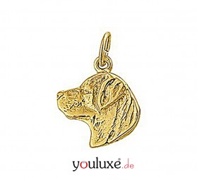Anhänger Rottweiler Kopf 585 Gold