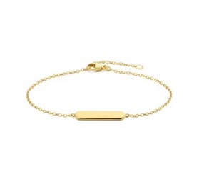 925 Silber Vergoldet Armband Gravur Platte