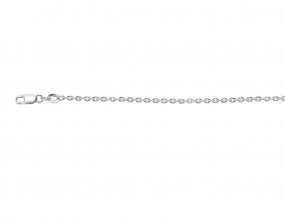 Ankerkette aus 925 Silber rhodiniert Halskette für Frauen Mädchen Kinder 1,3mm fein in 42-50cm