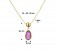 Amethyst Schmuck Anhänger mit Kette 585 Gold
