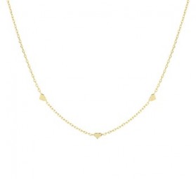 Collier mit Herz-Form 925 Silber Gelbgold plattiert