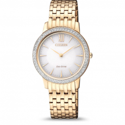Citizen Damenarmbanduhr Eco-Drive Edelstahl rosé vergoldet EX1483-84A