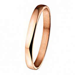 Damen Armreifen Armreif Armspange Rotgold Rosegold 8 x 60 mm Edelstahl