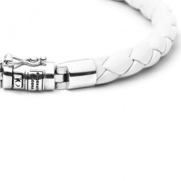 Armband Ben XS Rundes Leder Weiß