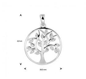 Anhänger 925 Sterling Silber rhodiniert Baum Lebensbaum
