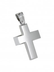 Goldanhänger Kreuz Anhänger in 585 Weißgold