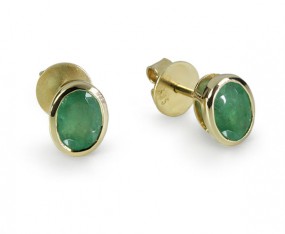Smaragd Ohrstecker 585 Gold