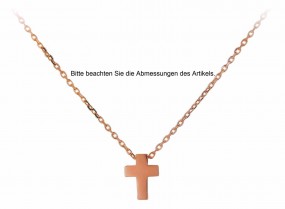 Kettenanhänger Anhänger kleines Kreuz 14Kt 585 rosegold