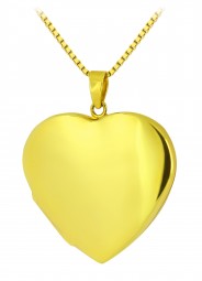 Gold Herz Medaillon Anhänger 585/000 Gelbgold