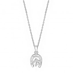 Hufeisen Kinder Collier 925 Sterling-Anhänger mit Kette