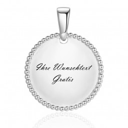 Anhänger Gravurplatte 925 Silber Rhodiniert Massiv