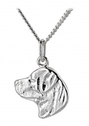 Anhänger Rottweiler-Kopf 925 Silber