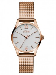 s.Oliver Damen-Zugarmbanduhr Roségold SO-3193-MQ