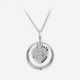 Kinder Taufring aus 925 Sterling Silber rhodiniert