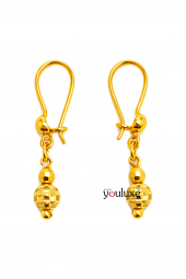 Türkische Ohrringe Brisur Ohrhänger kugel aus 916 / 22 Karat Gold