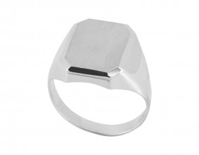 Siegelring Herrenring 585 Gold Matt mit Gravur