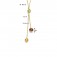 Kette Collier aus Citrin, Peridot, Granat 585 Gelbgold