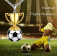 Fußball-Halskette, 925 Sterlingsilber mit Flammen-Design