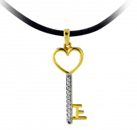 Anhänger Herz Schlüssel 585/14Kt GOLD