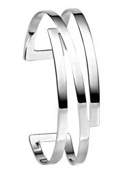 Armreif, offen, aus massivem 925er Sterlingsilber