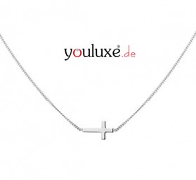 Kreuz Collier Anhänger quer Echt 925 Silber Kreuzanhänger