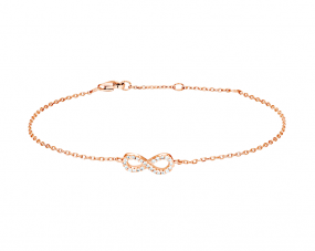 Damen-Armband Infinity Sterling Silber rosévergoldet