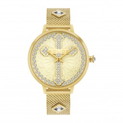 Police PL16031MSG.22MMA Damenuhr Edelstahl gelbgold