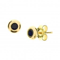 Gold Ohrstecker echt Saphir 585 Gold