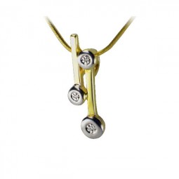 Damen Anhänger Gold 585 Gold bicolor