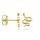 Schlange Ohrringe Stecker 585 Gelbgold