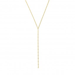 Y-Collier 925 Silber gelb vergoldet 3 Micron