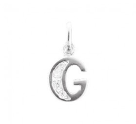 Anhänger Buchstabe G aus 925 Sterling Silber rhodiniert Initial Schmuck, Kettenanhänger