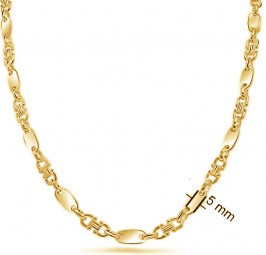 Plattenkette Herrenkette 585 Gelbgold