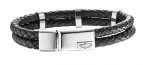 POLICE PJ25715BLB-01-L Herren Armband TWINLANE