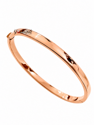 Damen Armreif aus 585 Rotgold 5mm breit glänzend oval